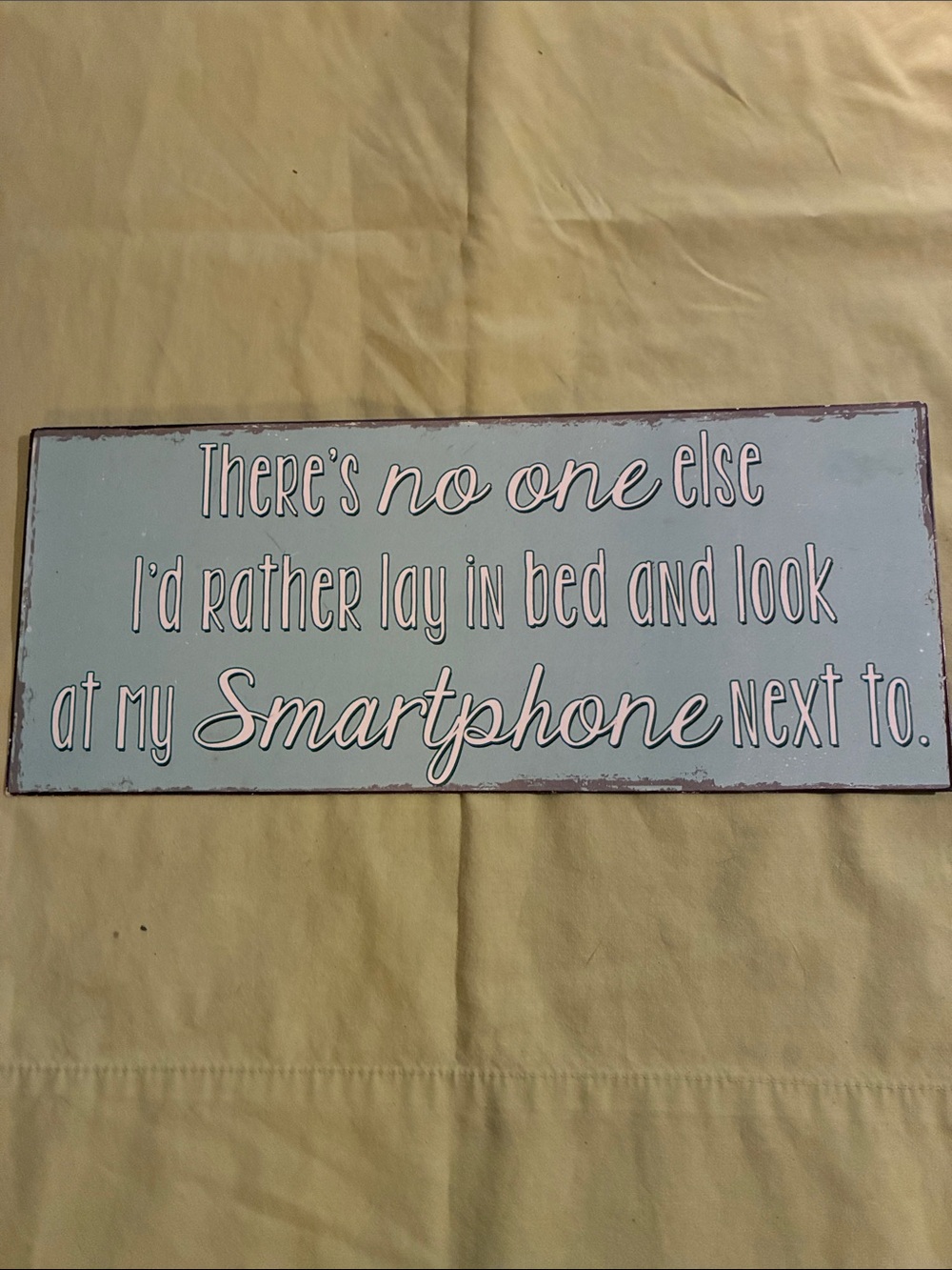 Humorous Light Green'Metal Smartphone' Wall Sign - Unbranded